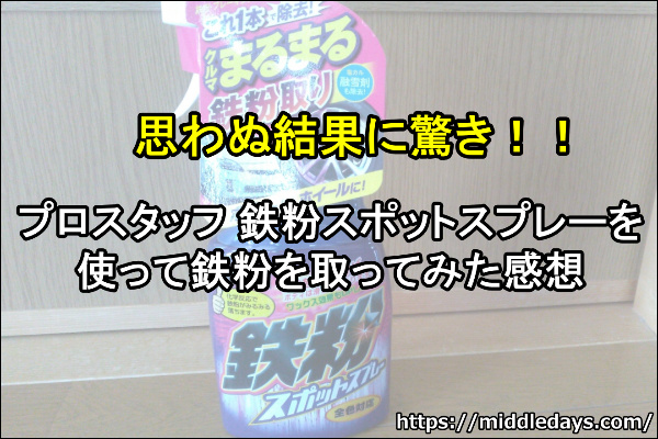 鉄粉スポットスプレー　プロスタッフ　使った感想　レビュー